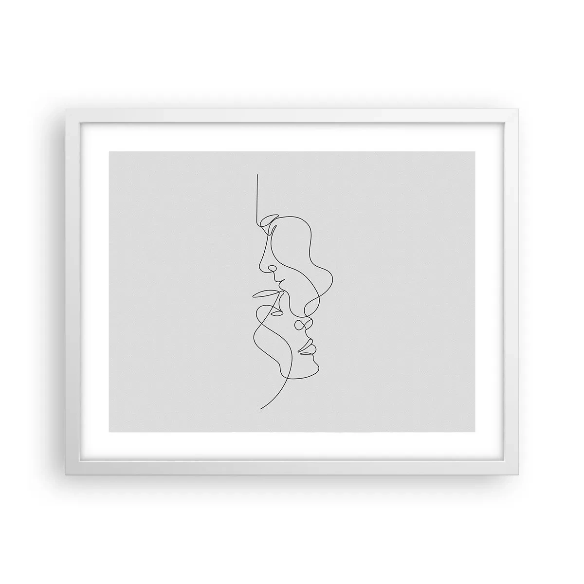 Plakat w białej ramie - Żar rzewnych żądz - 50x40 cm