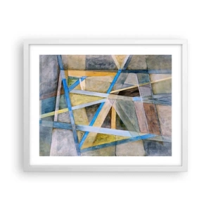 Plakat w białej ramie - Na wprost czy na skos? - 50x40 cm