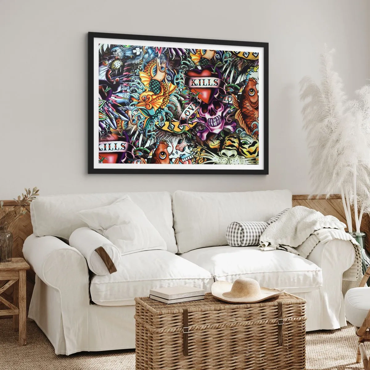 Plakat w czarnej ramie - Sen tatuażysty - 91x61 cm