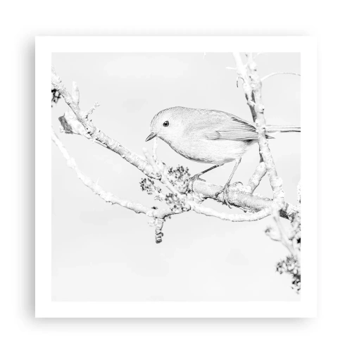 Plakat - Zimowy poranek - 60x60 cm