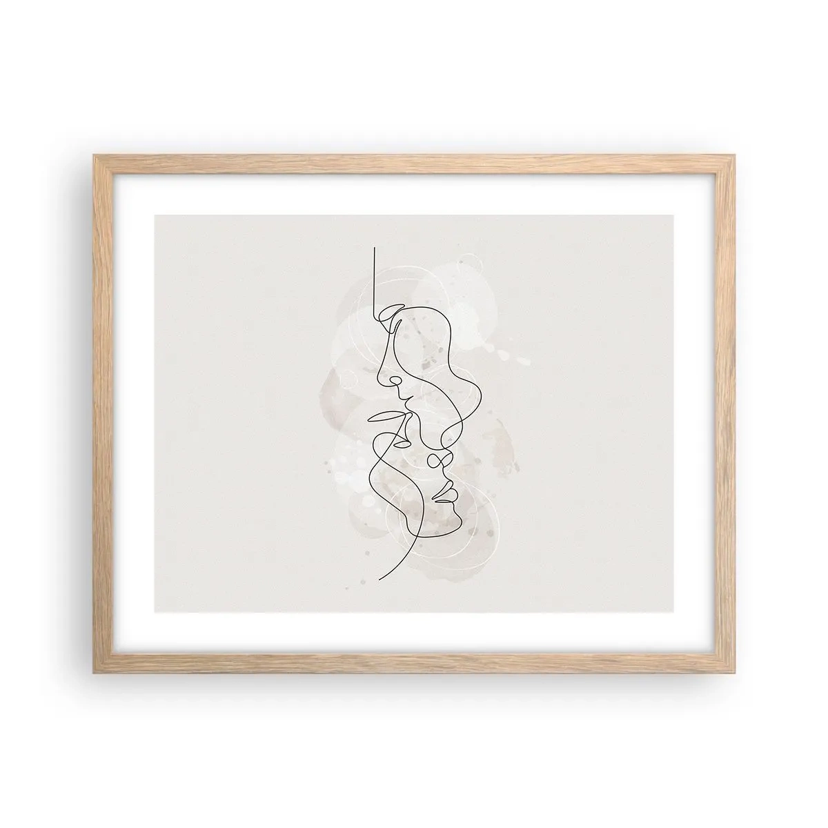 Plakat w ramie jasny dąb - Splątani w uścisku - 50x40 cm