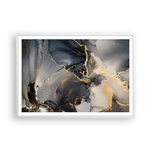 Plakat w białej ramie - Życie kamienia - 100x70 cm