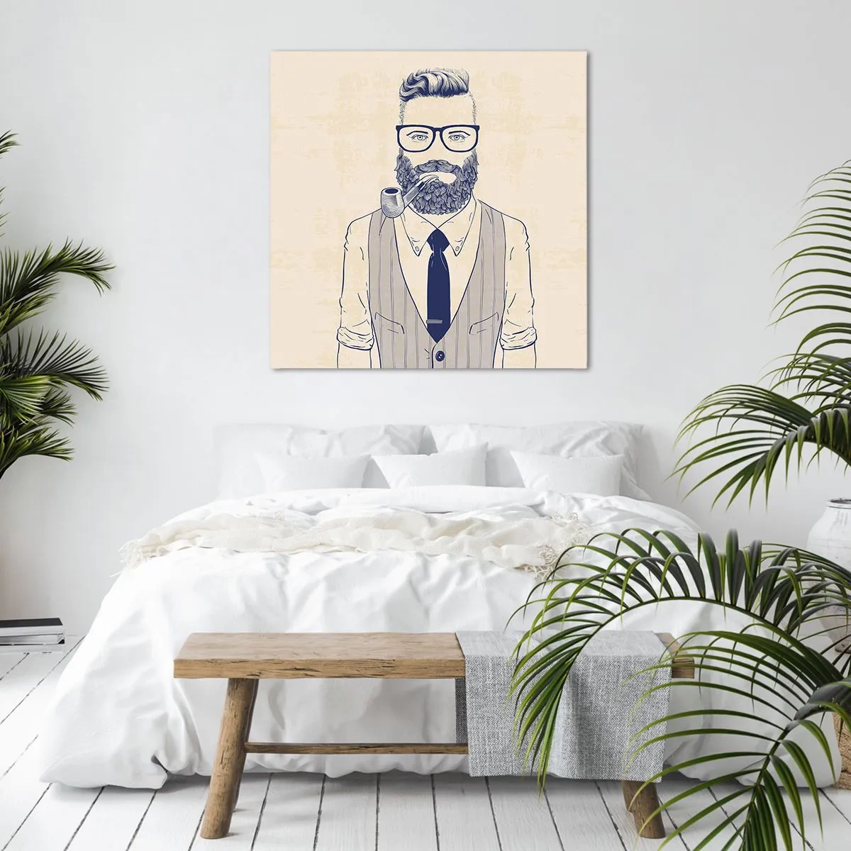 Obraz na płótnie - Pogodny, męski i modny - 40x40 cm