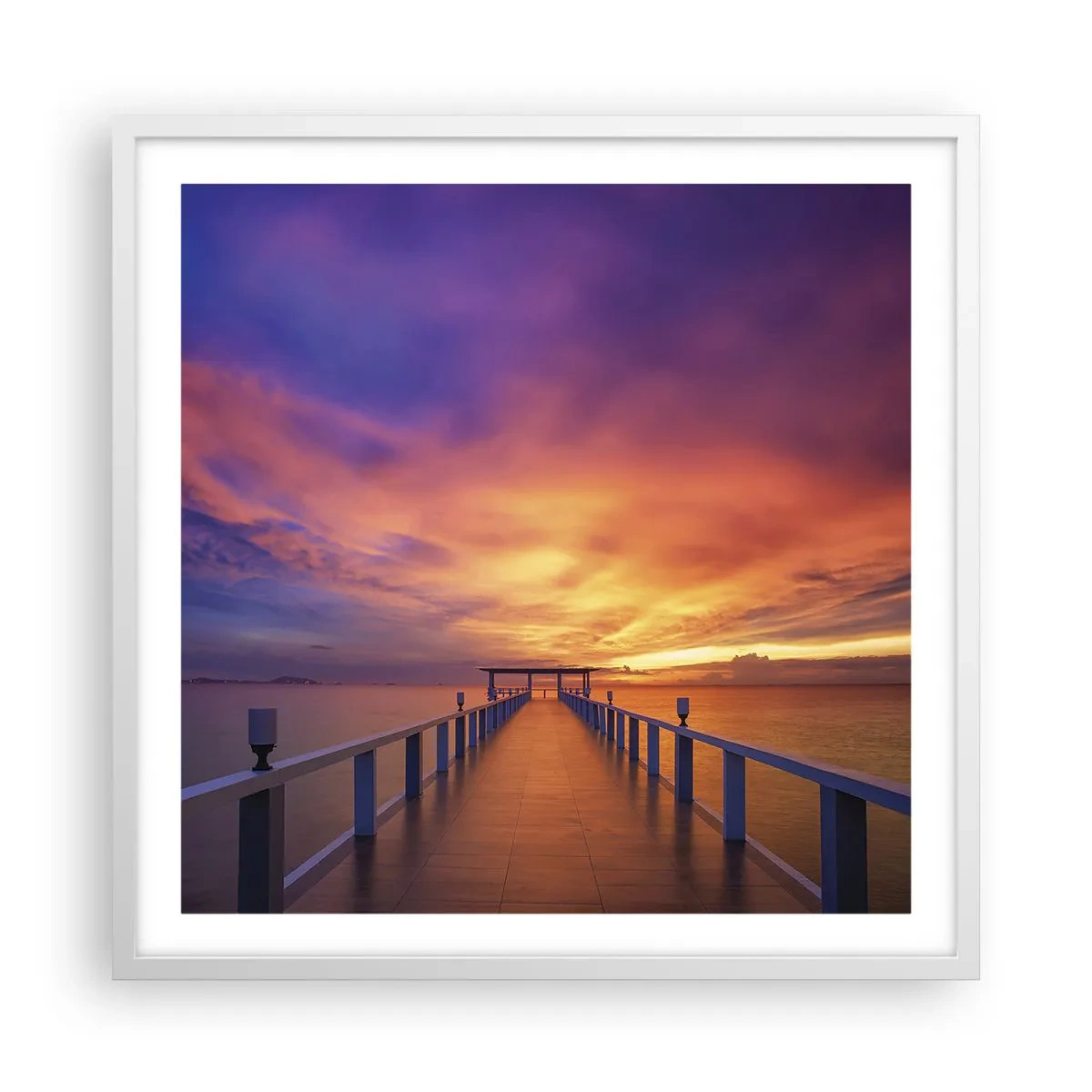 Plakat w białej ramie - Bez końca - 60x60 cm