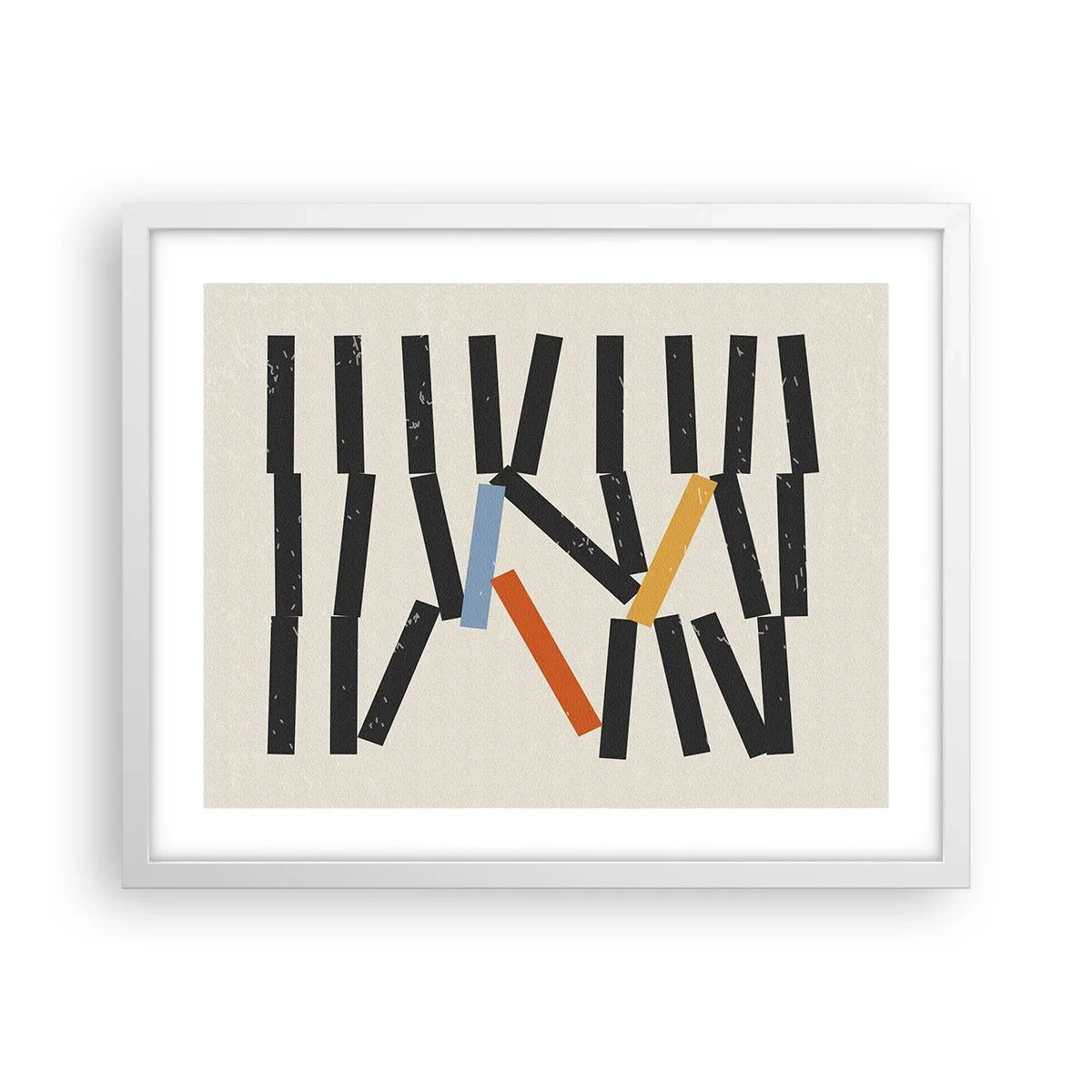 Plakat w białej ramie - Domino – kompozycja - 50x40 cm