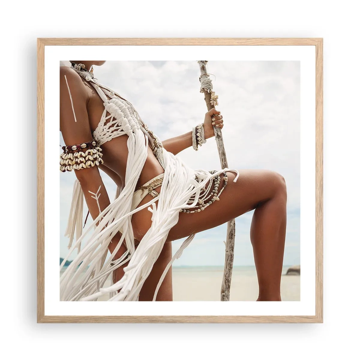 Plakat w ramie jasny dąb - Kapłanka słońca - 60x60 cm
