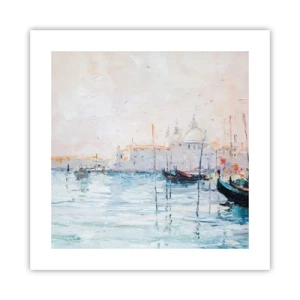Plakat - Za wodą, za mgłą - 40x40 cm