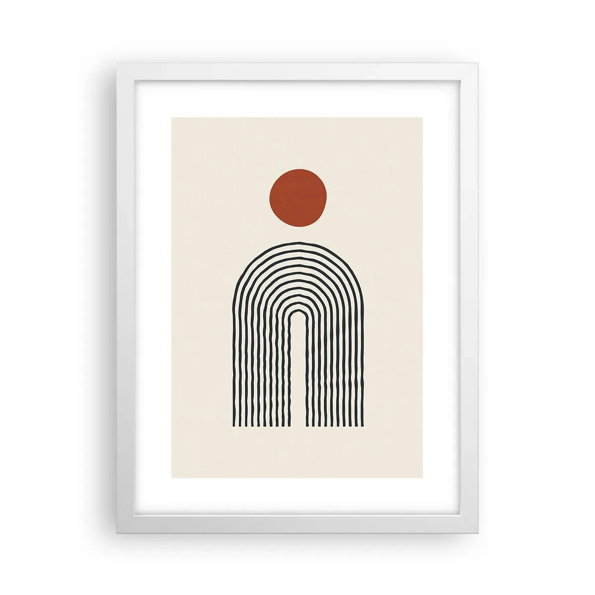 Plakat w białej ramie - Magnetyzm kształtów i barw - 30x40 cm