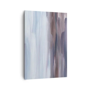 Obraz na płótnie - Subtelna abstrakcja z delikatnymi pociągnięciami w pastelowych tonach - 70x100cm - Żywioły: woda - Nowoczesna dekoracja ścienna do salonu i sypialni ARTTOR