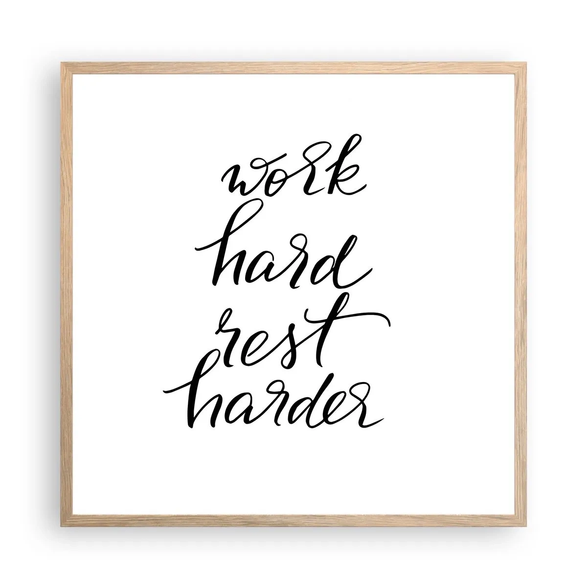 Plakat w ramie jasny dąb - Życiowa równowaga - 60x60 cm