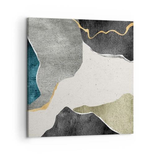 Obraz na płótnie - Mozaikowa kompozycja z nitką złota - 50x50 cm