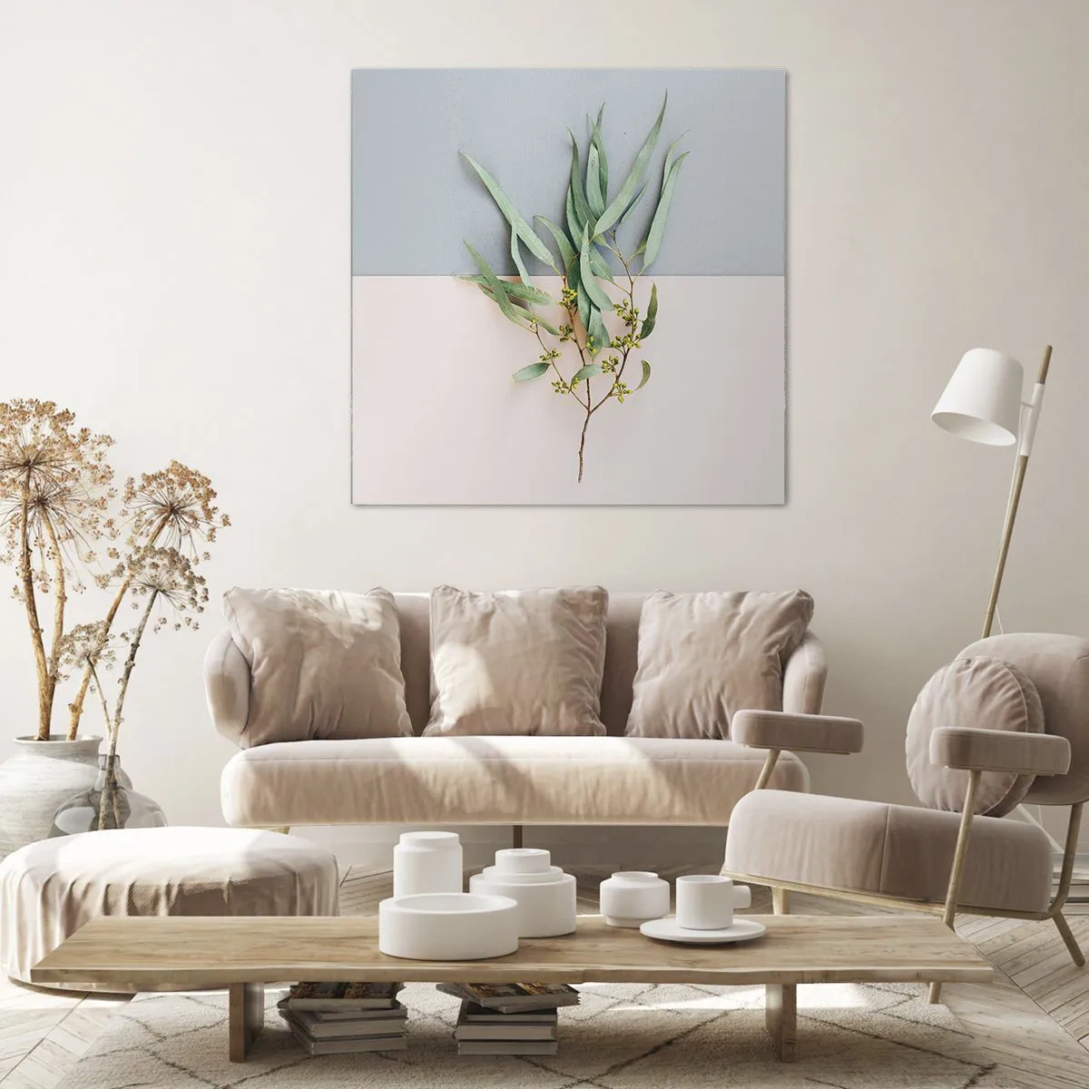 Obraz na płótnie - Pastelowa subtelność - 60x60 cm