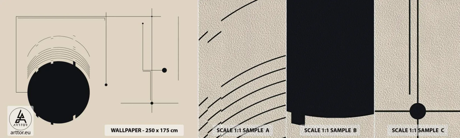 Fototapeta Próbka Premium Sand - Sprężysta i dynamiczna kompozycja - Geometryczny, Minimalizm, Estetyczny - 100x30 cm