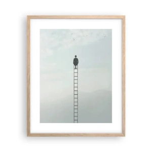Plakat w ramie jasny dąb - Wznieś się ponadto - 40x50 cm