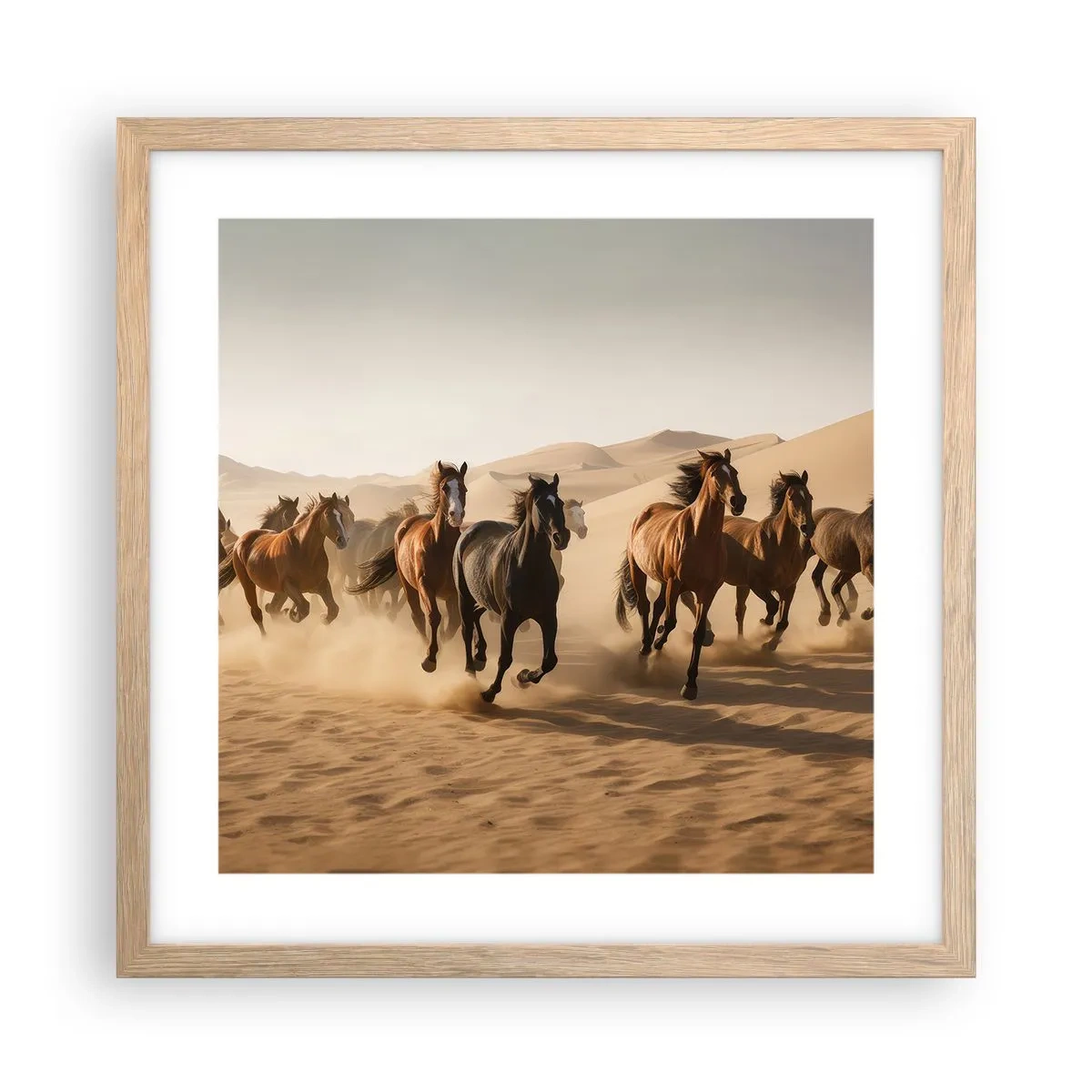 Plakat w ramie jasny dąb - Wolne jak wiatr - 40x40 cm