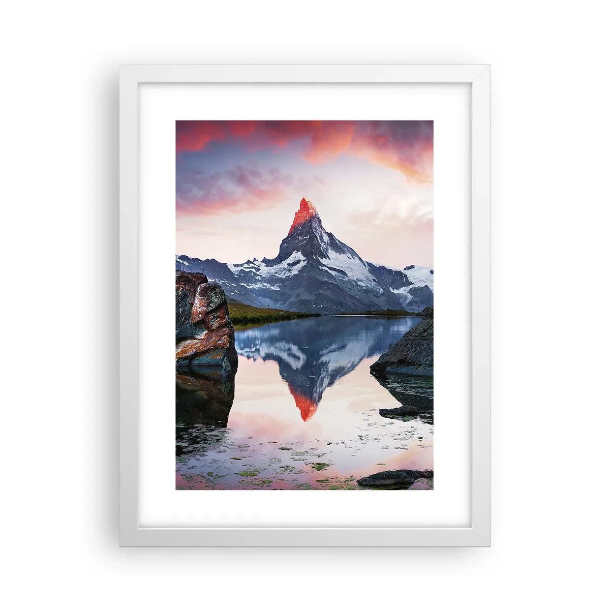 Plakat w białej ramie - Serce gór jest gorące - 30x40 cm
