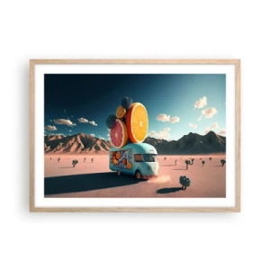 Plakat w ramie jasny dąb - Smak wakacji - 70x50 cm