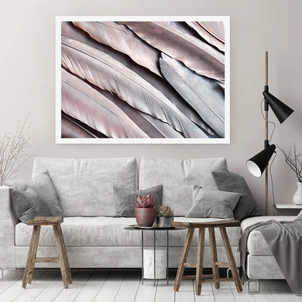 Plakat - W różowej srebrzystości - 50x40 cm