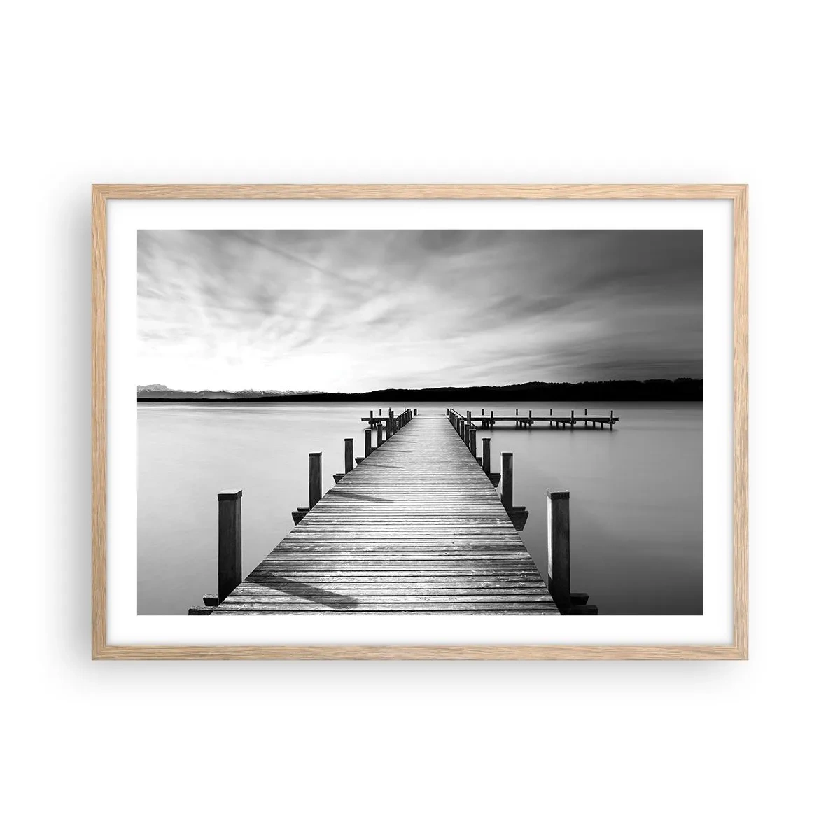 Plakat w ramie jasny dąb - U wodopoju – spokoju - 70x50 cm