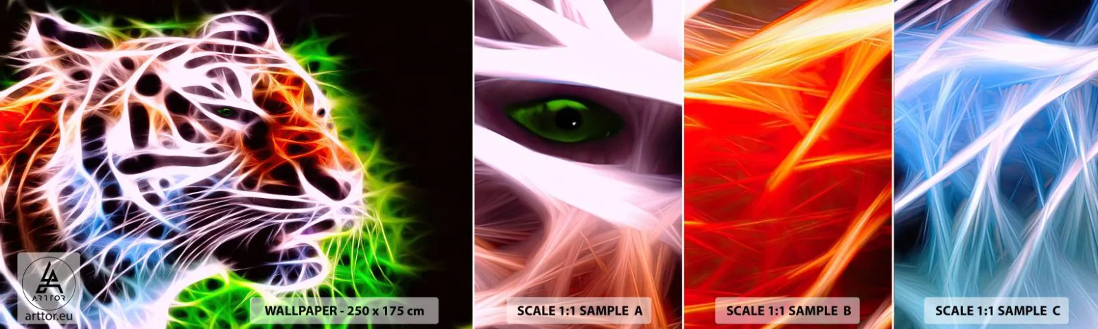 Fototapeta Próbka Standard Eco - Groźna aura - Abstrakcja, Zwierzęta, Drapieżnik - 100x30 cm