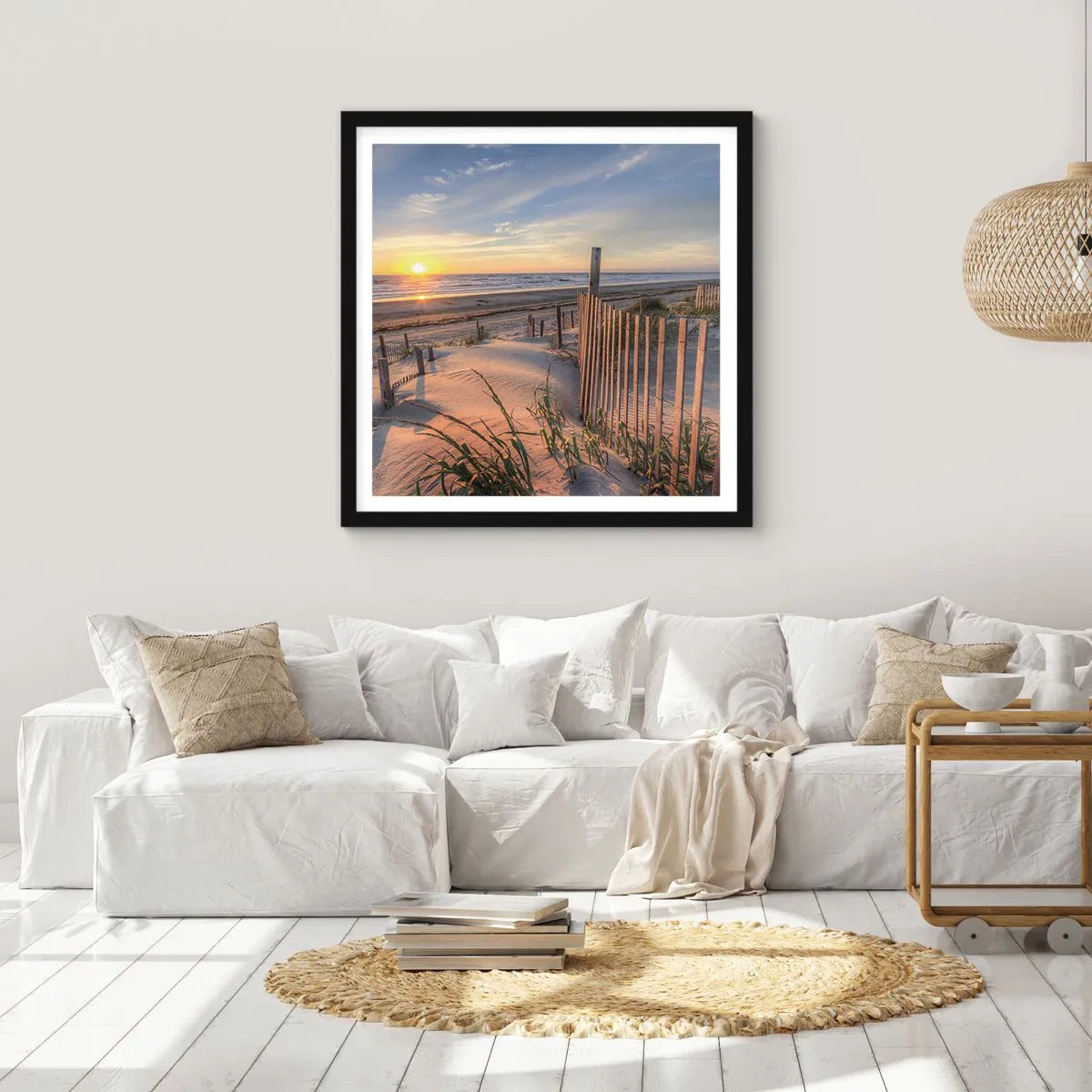 Plakat w czarnej ramie - Blask i cień wiatru - 50x50 cm