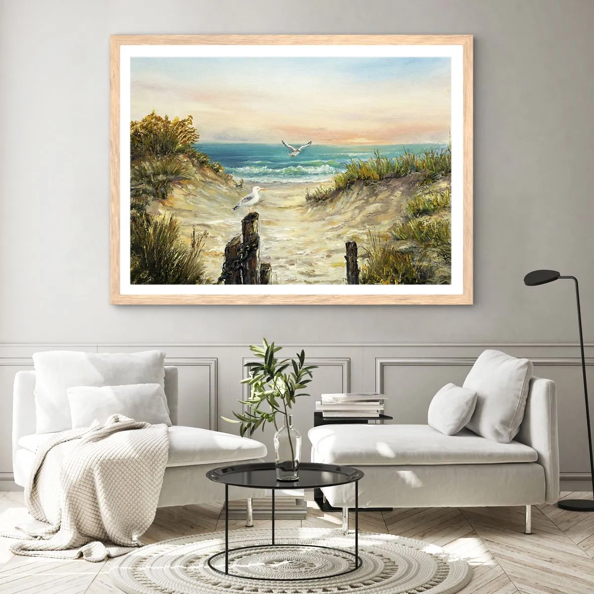 Plakat w ramie jasny dąb - Bezwietrzne zacisze - 70x50 cm