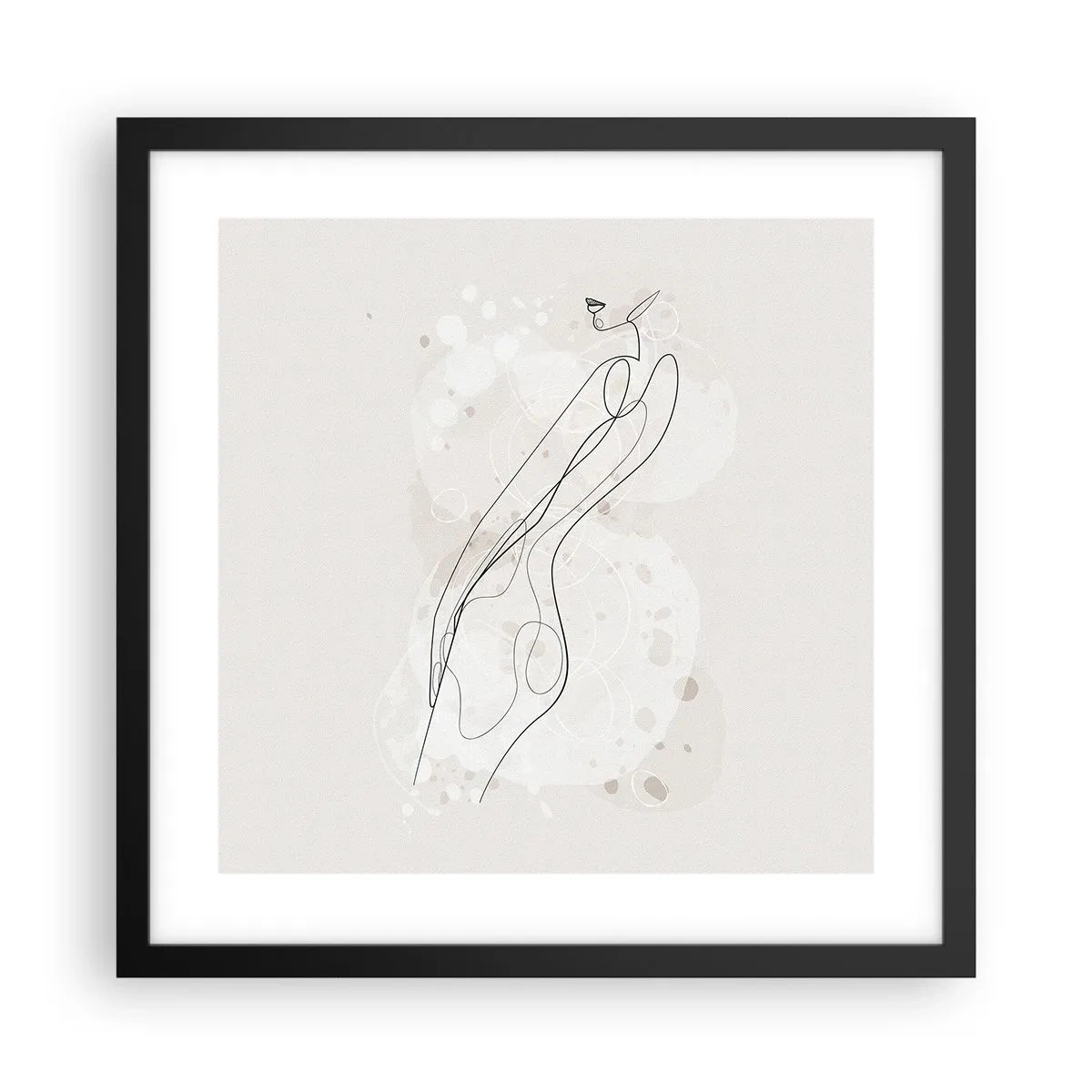 Plakat w czarnej ramie - Pobłądzić spojrzeniem - 40x40 cm