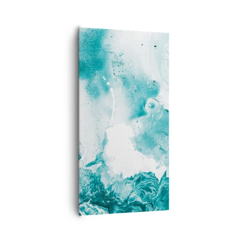 Obraz na płótnie - Rozlewiska błękitu - 65x120 cm