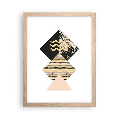 Plakat w ramie jasny dąb - Nie takie proste - 30x40 cm