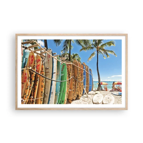 Plakat w ramie jasny dąb - Słoneczna zabawa - 91x61 cm