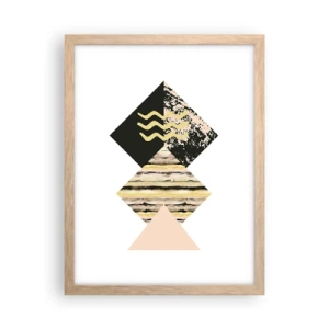 Plakat w ramie jasny dąb - Nie takie proste - 30x40 cm