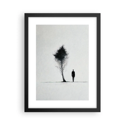 Plakat w czarnej ramie - Wszyscy wędrujemy - 30x40 cm