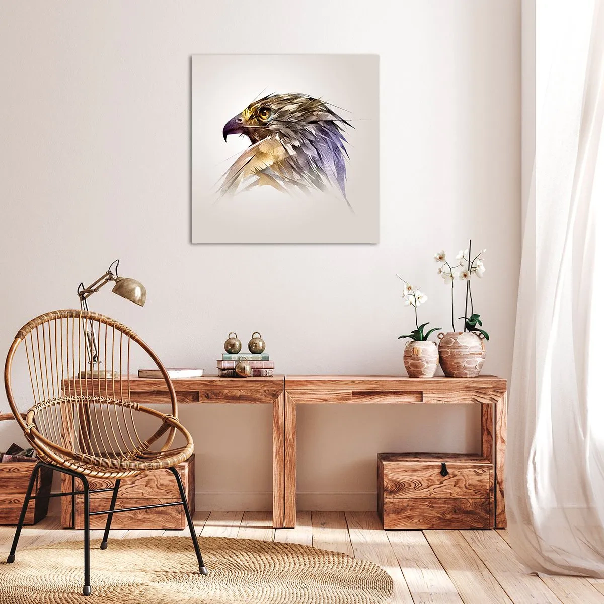 Obraz na płótnie - Portret wojownika - 50x50 cm