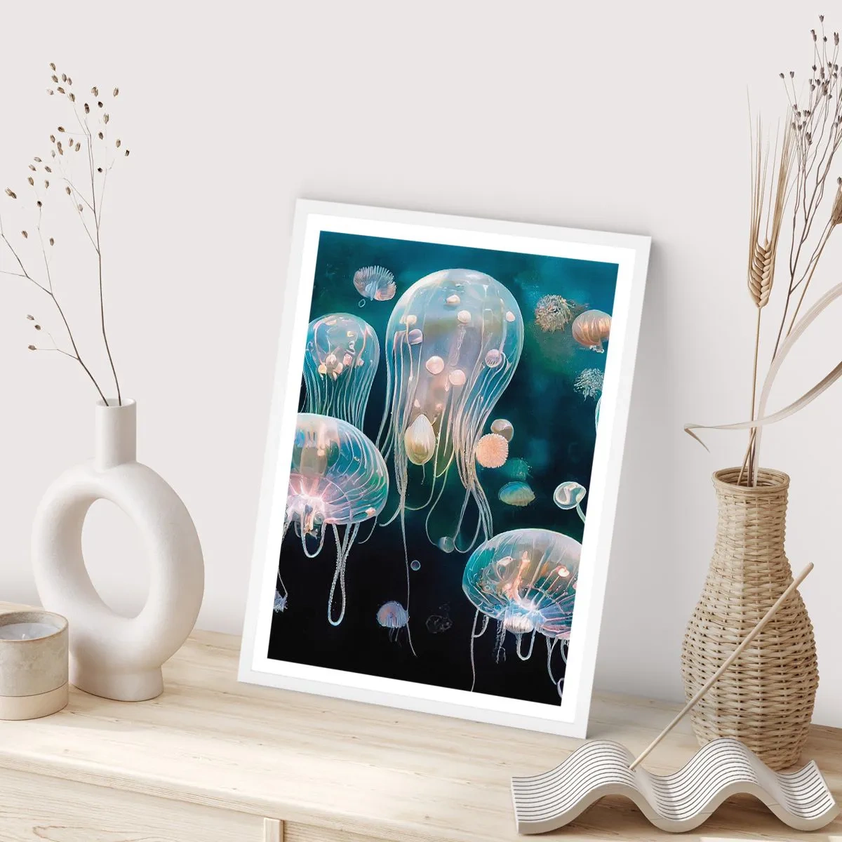 Plakat w białej ramie - Podwodny bal - 40x50 cm