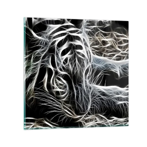 Obraz na szkle - Studium kociej lekkości - 40x40 cm