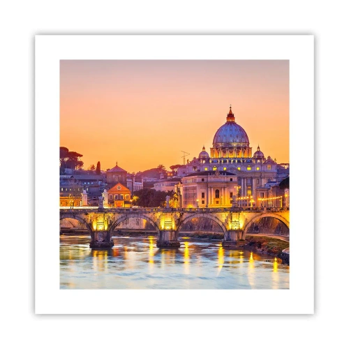 Plakat - Zmierzch nad Wiecznym Miastem - 40x40 cm