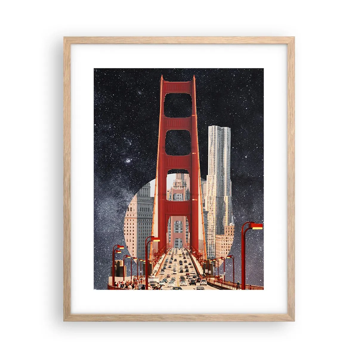 Plakat w ramie jasny dąb - Zawsze w centrum - 40x50 cm