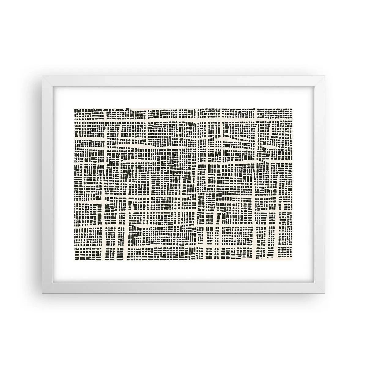 Plakat w białej ramie - Kompozycja utkana - 40x30 cm