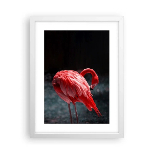 Plakat w białej ramie - Karmazynowy poemat natury - 30x40 cm