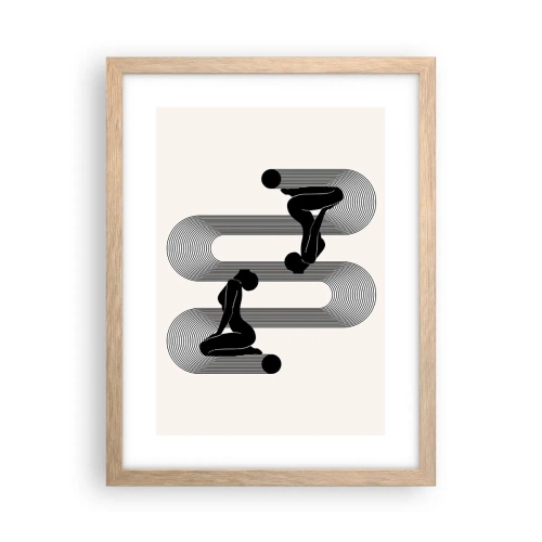 Plakat w ramie jasny dąb - Zmysłowa symetria - 30x40 cm