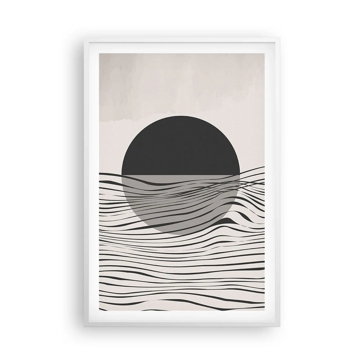 Plakat w białej ramie - Kompozycja połowiczna - 61x91 cm