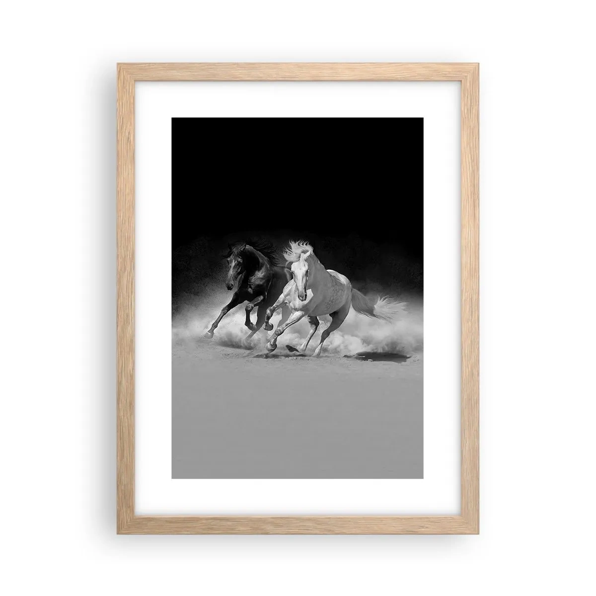 Plakat w ramie jasny dąb - Galop wolności - 30x40 cm