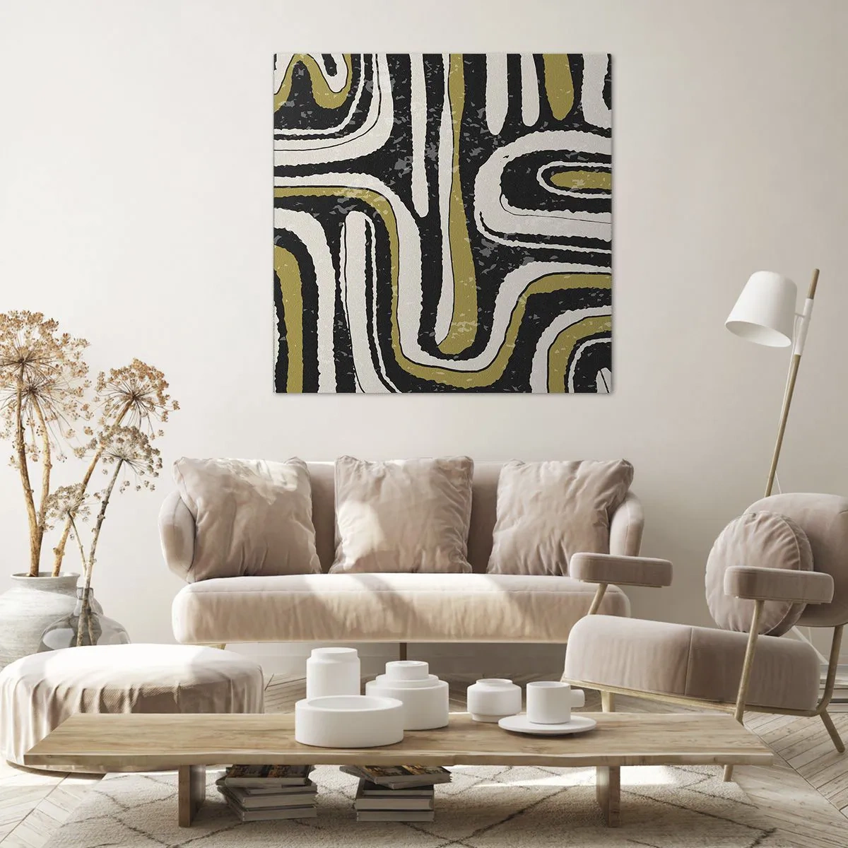 Obraz na płótnie - Kompozycja: trakty i zaułki - 60x60 cm