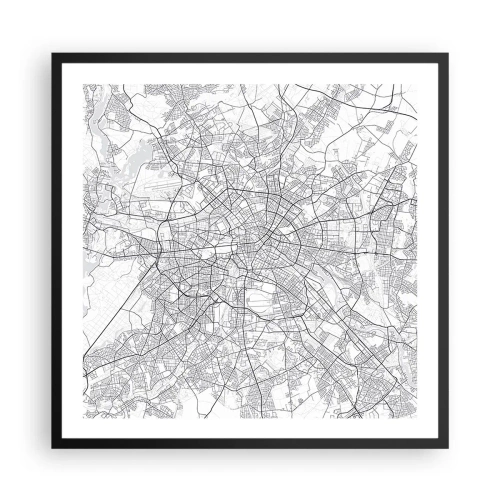 Plakat w czarnej ramie - Kwiat Berlina - 60x60 cm