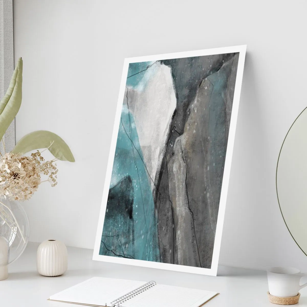 Plakat - Abstrakcja: skały i lód - 40x50 cm