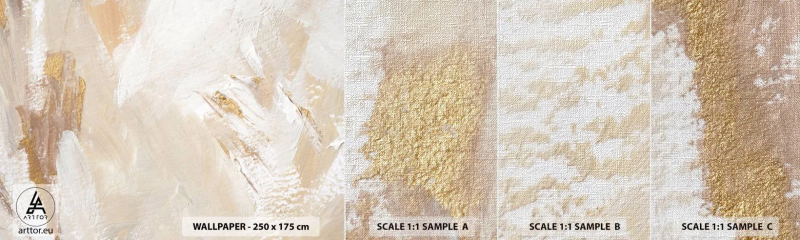 Fototapeta Próbka Premium Canvas - Pastelowa kompozycja - Minimalistyczny, Jasny, Sztuka - 100x30 cm