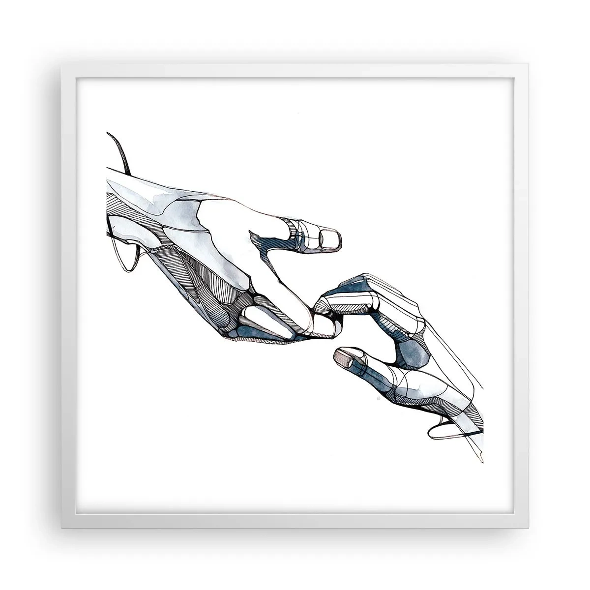 Plakat w białej ramie - Dobry gest - 50x50 cm