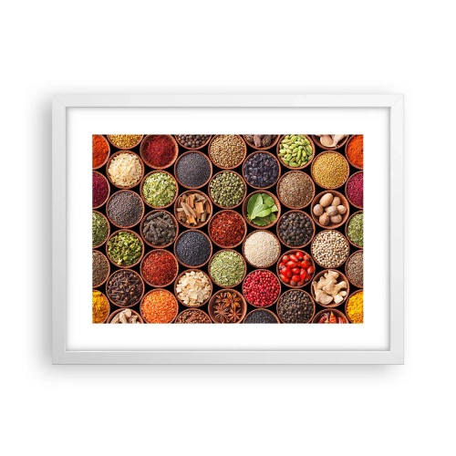 Plakat w białej ramie - Wszystkie smaki świata - 40x30 cm