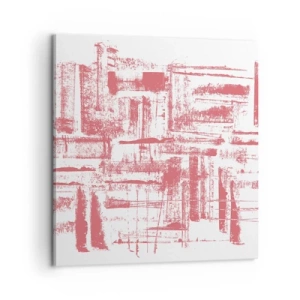 Obraz na płótnie - Czerwone miasto - 60x60 cm