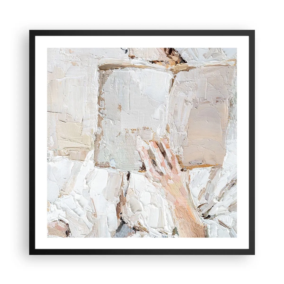 Plakat w czarnej ramie - W innym świecie - 60x60 cm